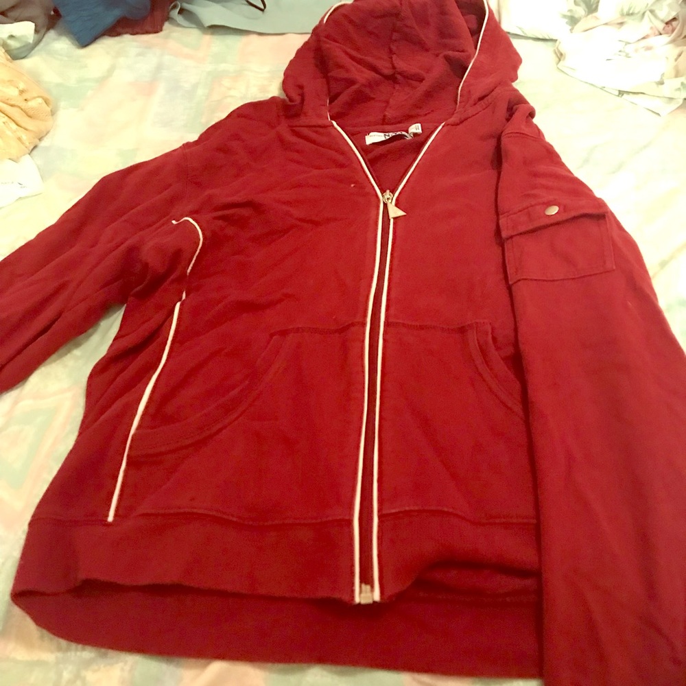 6 for 20 💜 Red zip-up hoodie jacket with pocket